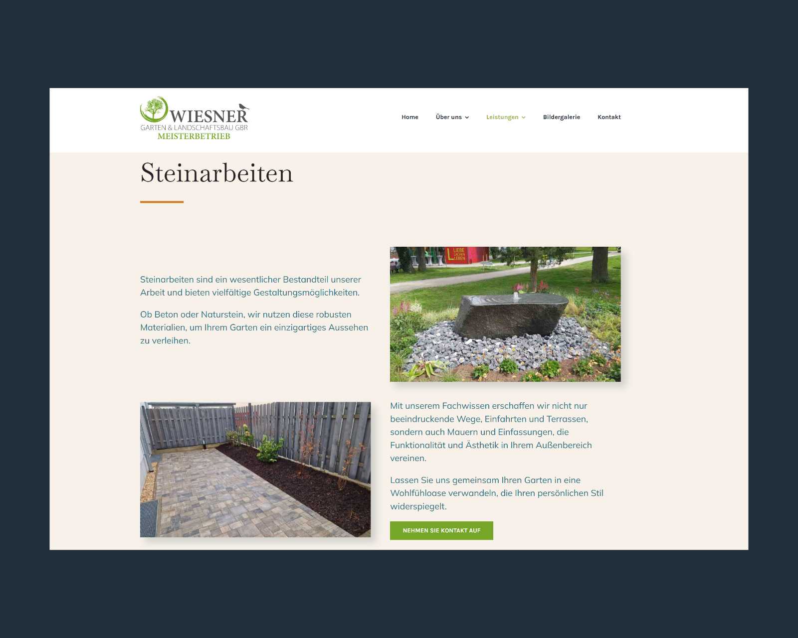 Website www.gartenbau-wiesner.de